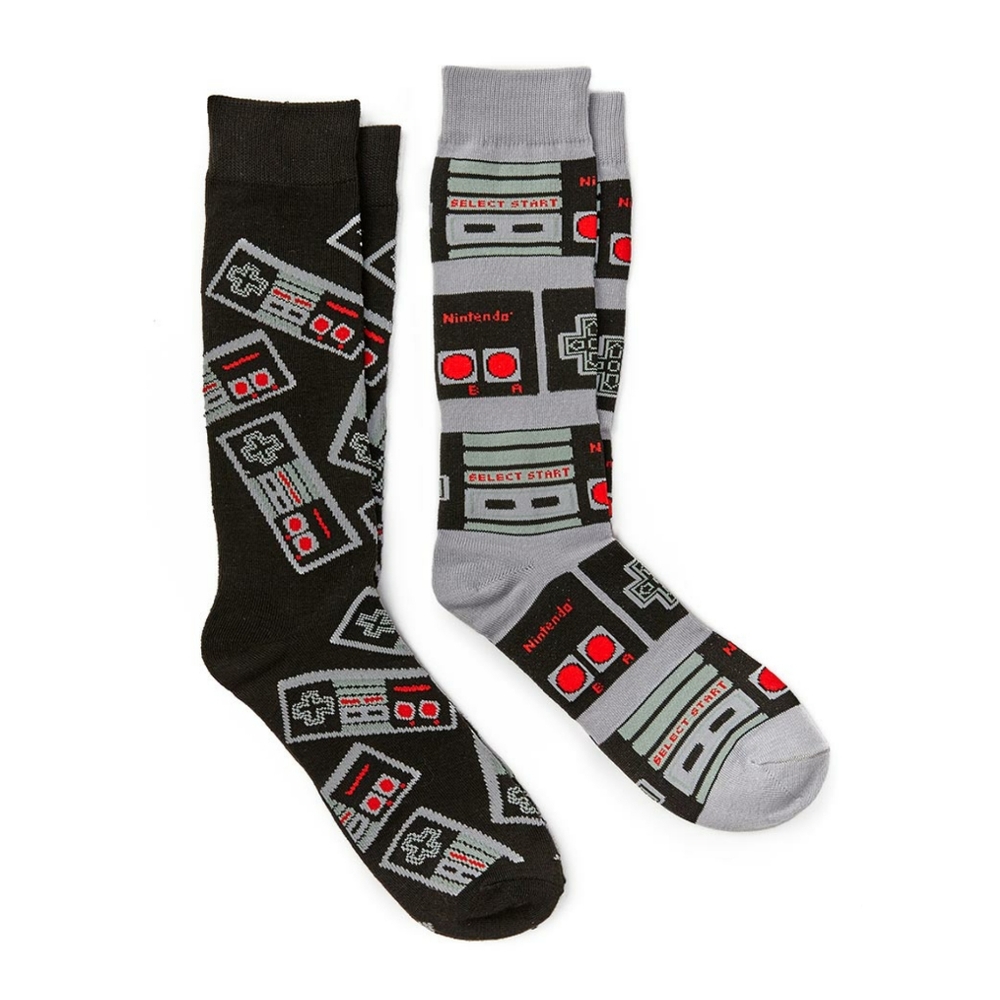 NINTENDO 2pk Men's Licensed Crew Socks